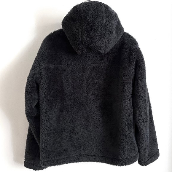 Uniqlo Black Polyester Hood Zip Pockets Teddy Jacket S - Picture 4 of 9